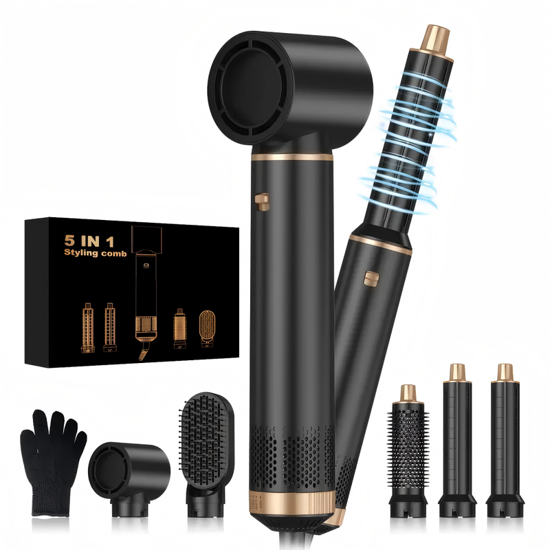 Cecodadi Hot Air Comb In One For Straightening, Shaving And Drying, Set Of Three Uses, Curler, Straightener, Hair Dryer_voghion.com