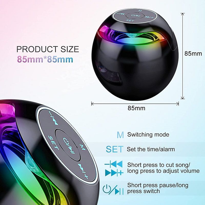 Caixa De Som Bluetooth Speaker FM Radio Box Dual Wecker Subwoofer Musik-Player TF Karte Lautsprecher Wireless Mini Sound_voghion.com