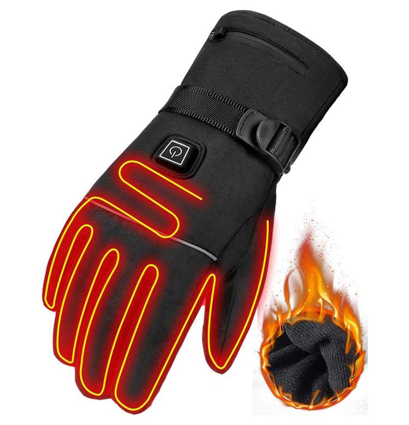 Cycling Gloves Riding Electric Heating Gloves Warm Windproof Waterproof Ski Heating Gloves Touch Screen Thickened_voghion.com