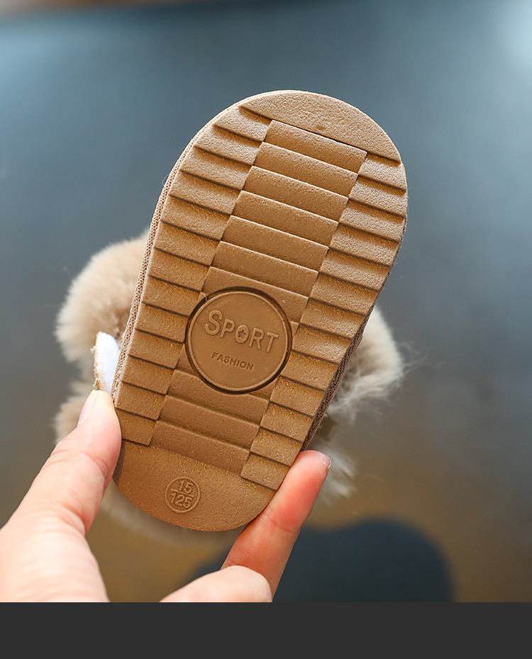 Baby-Schneestiefel, Babyschuhe, Kleinkindschuhe, weiche Sohlen für Jungen und Mädchen, Kinder, plus Kaschmir, dicke warme Baumwollschuhe, Kleinkind-Winterschuhe_voghion.com