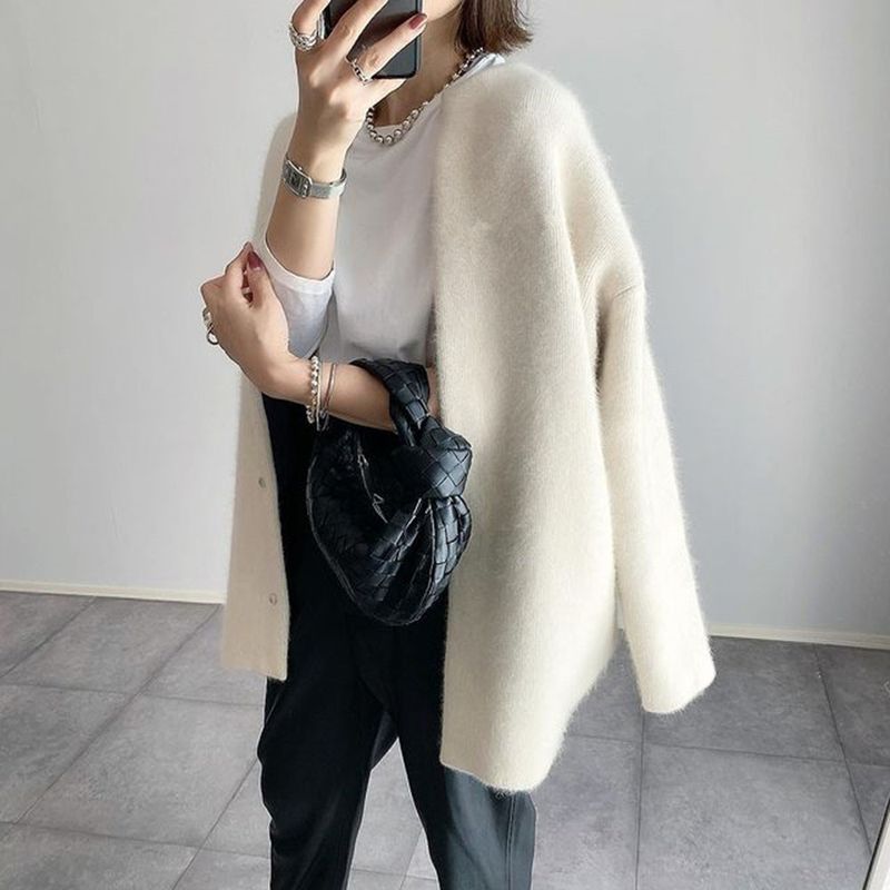Oversize-Strickmantel für Damen – weicher und warmer Langarm-Cardigan mit Reverskragen, 7 schicke Farben, vielseitiges Lagenstück für Herbst und Winter_voghion.com