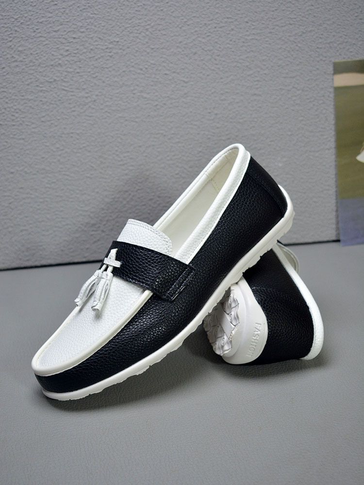 Trendy 2024 Autumn New Le Fu Men's Soft Soled Bean Trendy One Foot Casual Shoes_voghion.com