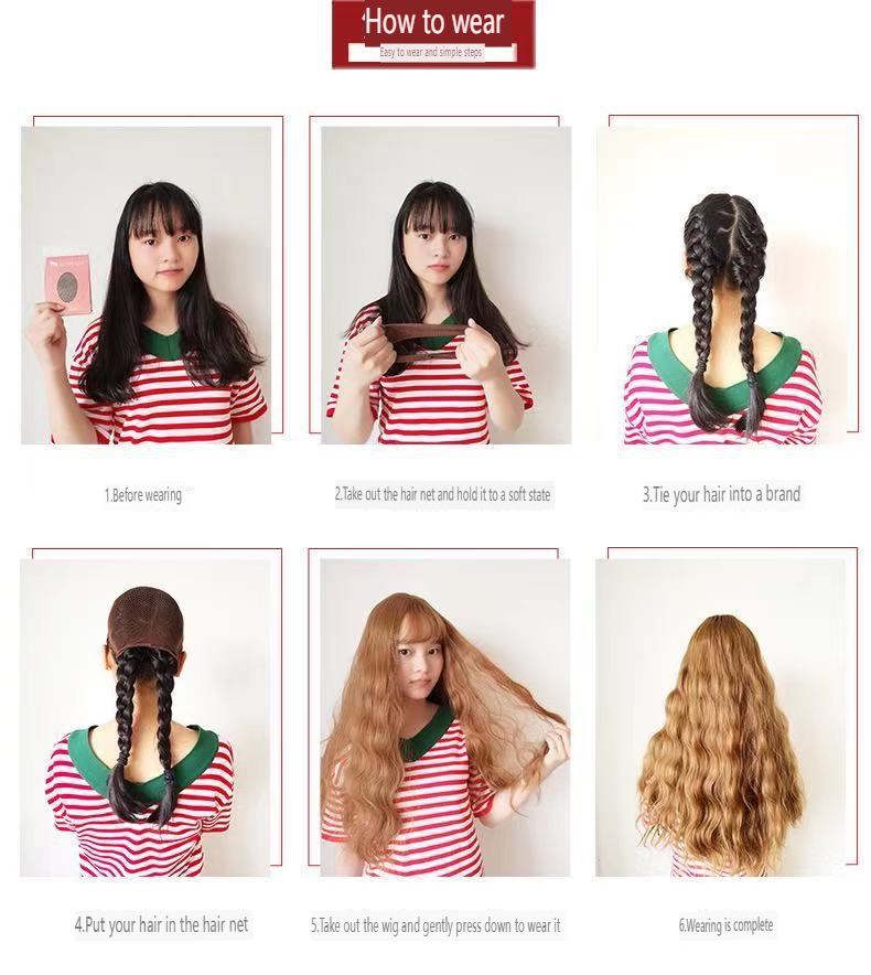 Nouvelle mode perruque femmes net rouge blanc cheveux longs raides fibre chimique perruque couvre-chef perruque usine spot en gros_voghion.com