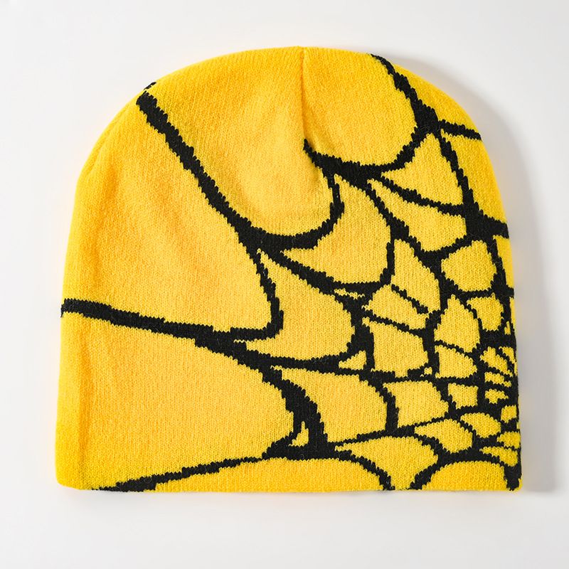 Gorros y gorras para hombre, elegantes y lujosos, de punto jacquard con diseño de telaraña, cálidos, para hombre y mujer, para el frío, para invierno._voghion.com