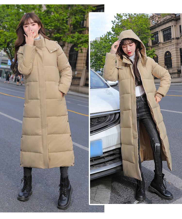 Women's Clothing Actual shot of 2023 new winter Warm jacket cotton coat for women, super long ankle length loose bread warm cotton coat_voghion.com