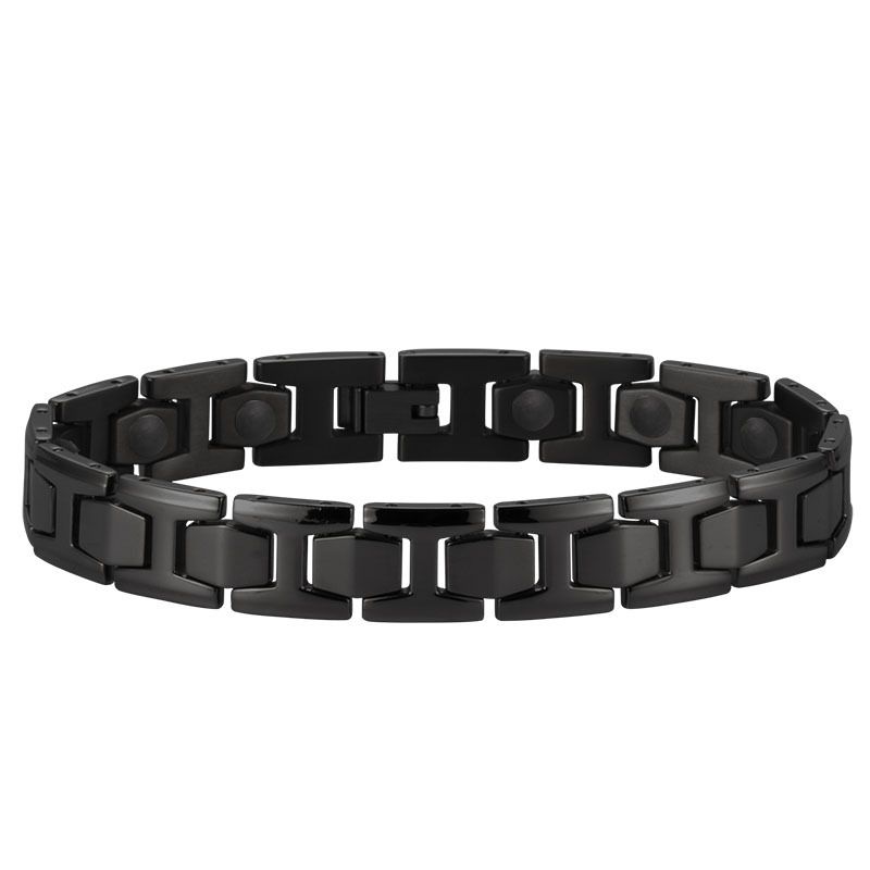 Brățară magnetică de terapie pentru sănătate, cu magnet detașabil, din piatră de titan pur, echilibru energetic_voghion.com