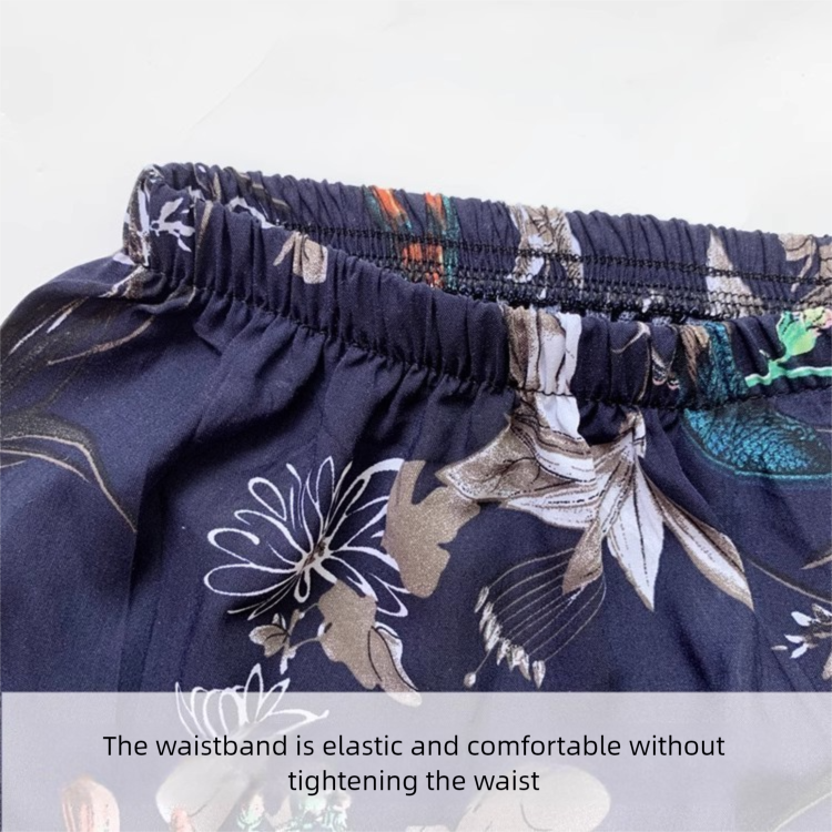 Męskie letnie, modne, casualowe, plażowe, hawajskie, szybkoschnące, sportowe szorty z wiskozy z pięcioma punktami_voghion.com