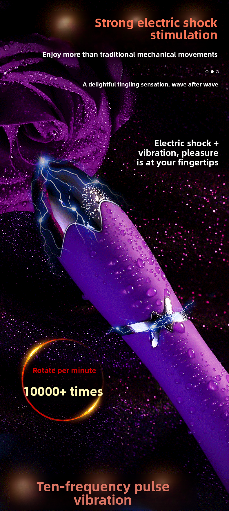 AAV Instant Tide Masseur vibrant électrique pour point G pour femmes, bâton de masturbation AV, multifréquence puissant_voghion.com