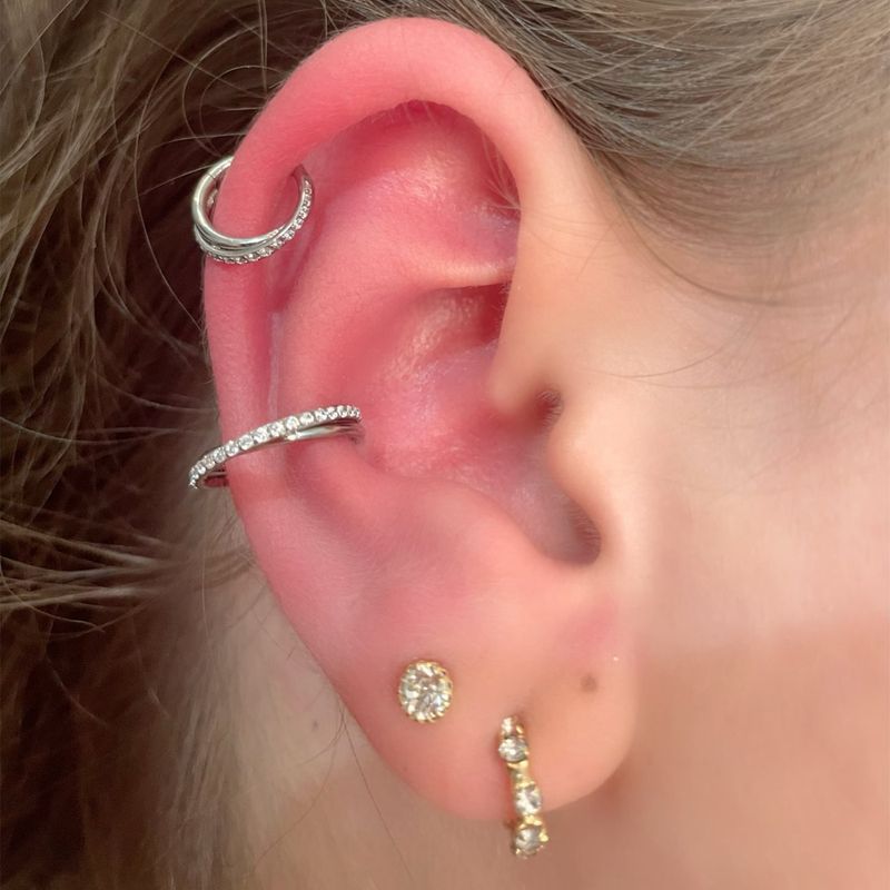 ASTM F136 Piercing de Nariz de Titânio 16g Espiral de Orelha Argola Nariz Unha Cartilagem Brinco Dobradiça Diafragma Daith Anel Clicker Jóias Corporais_voghion.com