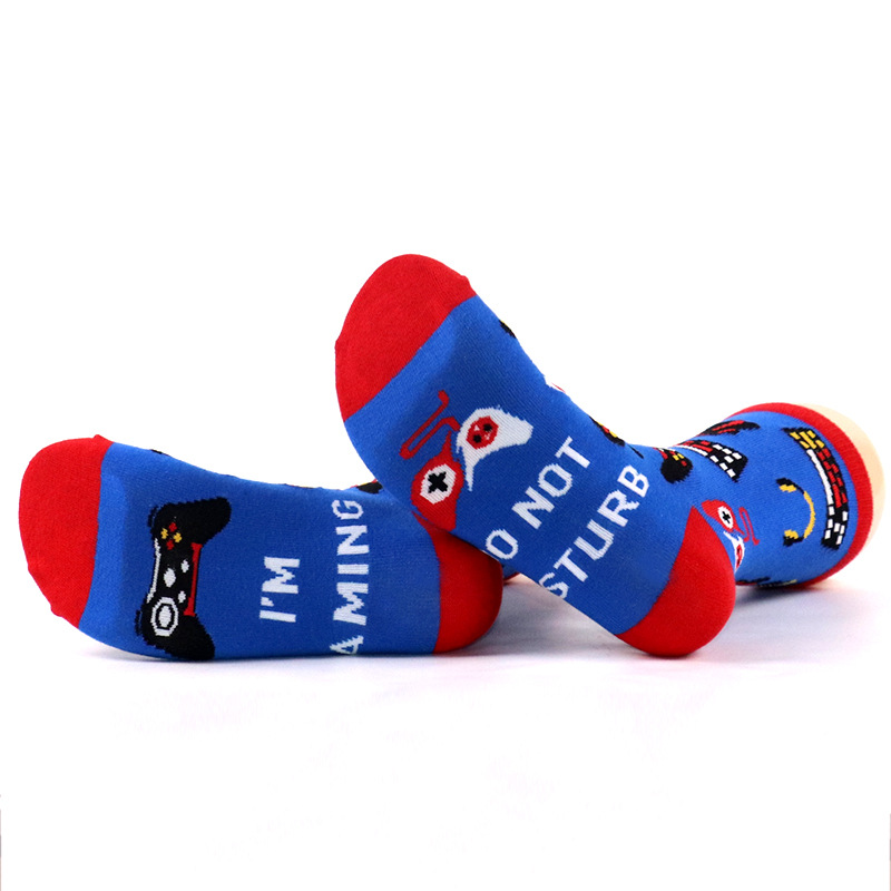 Underwear & Sleepwears Spot I'M GAMING foot sole letter jacquard hot selg long cotton socks_voghion.com