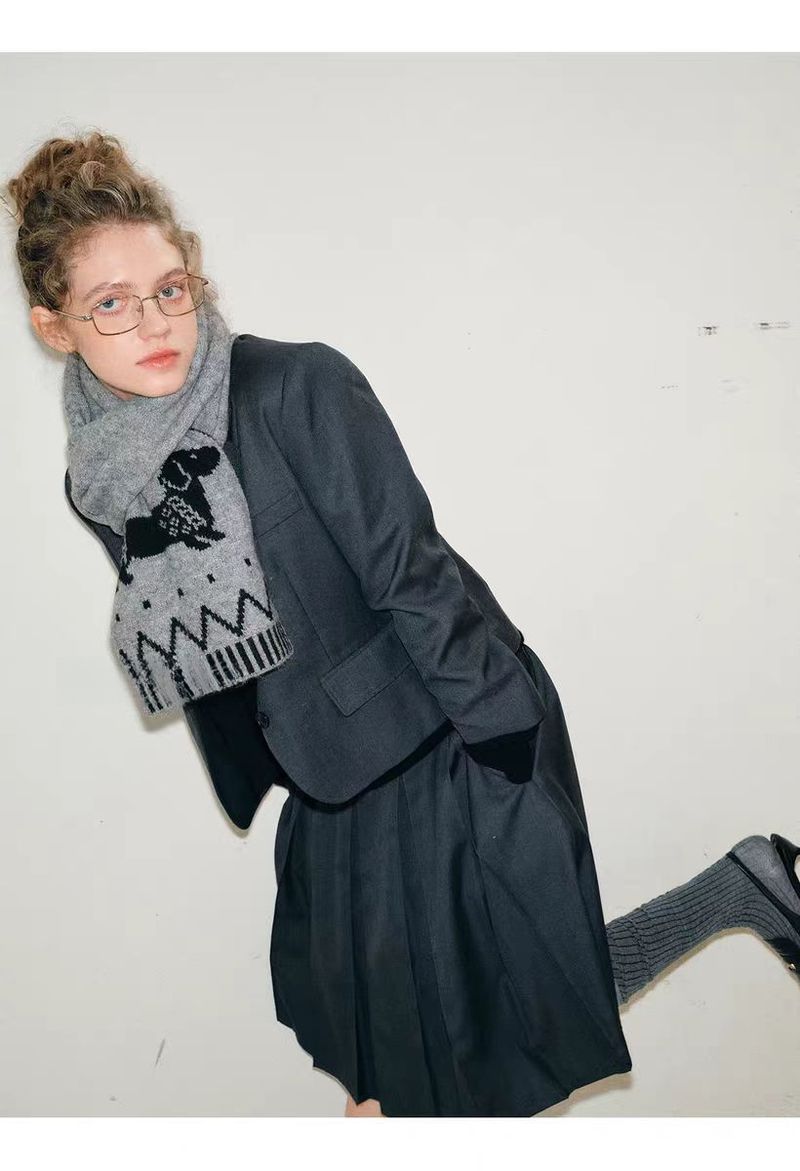 Sciarpa multifunzionale reversibile in maglia alla moda, nuova stagione invernale 2025, stile da donna_voghion.com