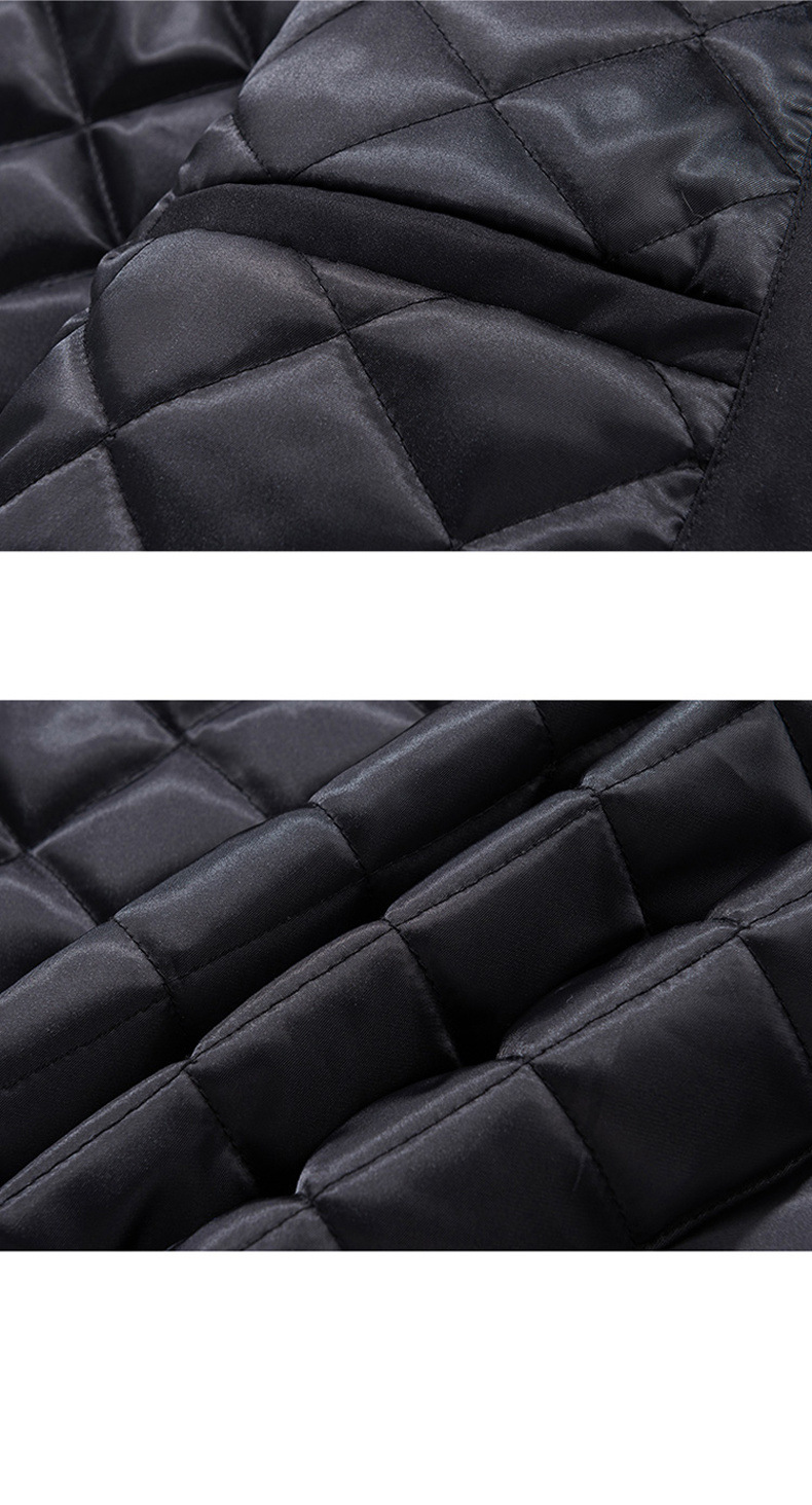Men's clothing lamb wool cottoncoat autumn and winter thickened warm standing collar cottoncoat Rhomb cottoncoat_voghion.com