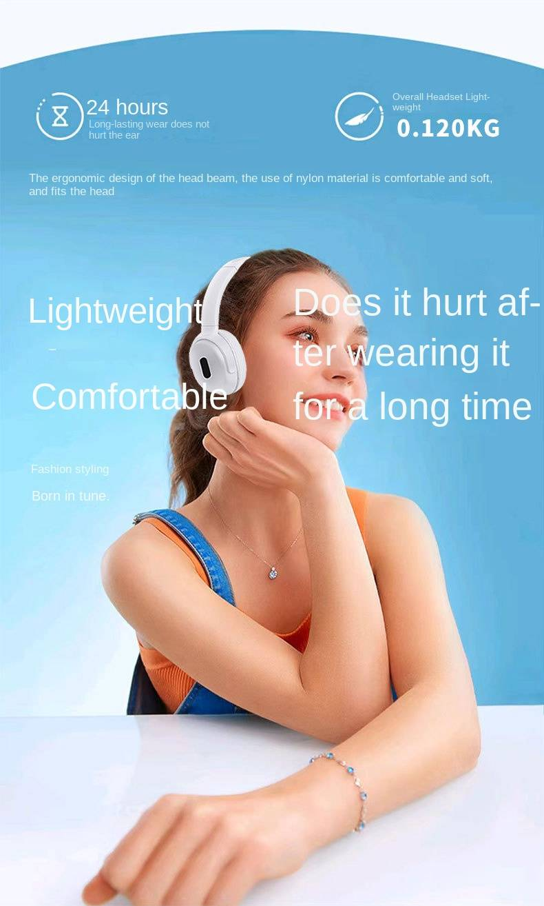 Headband bluetooth headset ultra-long life without sound leakage foldable sports bluetooth wireless headset_voghion.com