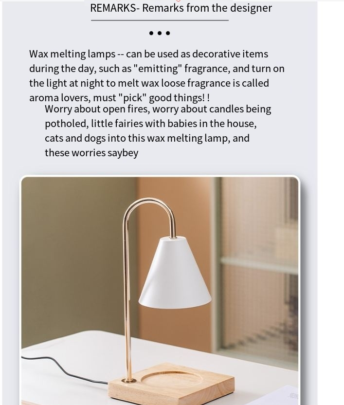 Lampada per aromaterapia lampada a cera olio essenziale candela fusa lampada camera da letto comodino luce notturna in legno lampada da tavolo atmosfera_voghion.com