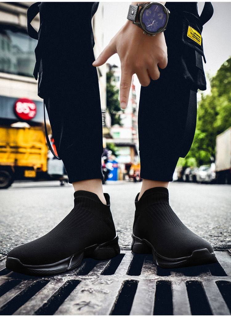 Summer mesh breathable one foot elastic socks, men's casual sports shoes, shoe covers, lazy feet_voghion.com