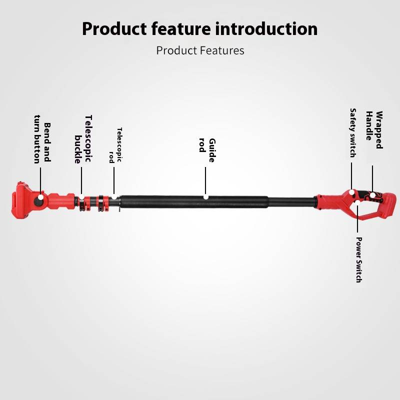 Cordless Telescopic Pole Pruner With Lithium Battery Long Reach Tree Trimmer For Garden, Hedge, Extendable Electric Chainsaw Pole Saw_voghion.com