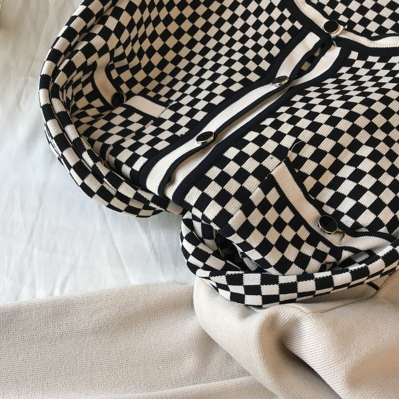 Dameskleding Tweedelige set voor kleine mensen in de herfst met een hoogstaand pak Kleine geurige stijl Wijde broek_voghion.com