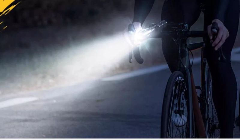 LED-Fahrrad-Nachtfahrt-Front-Taschenlampe, superhell, starkes Licht, wiederaufladbar, für den Außenbereich, Dual-Purpose-Fahrradausrüstung_voghion.com
