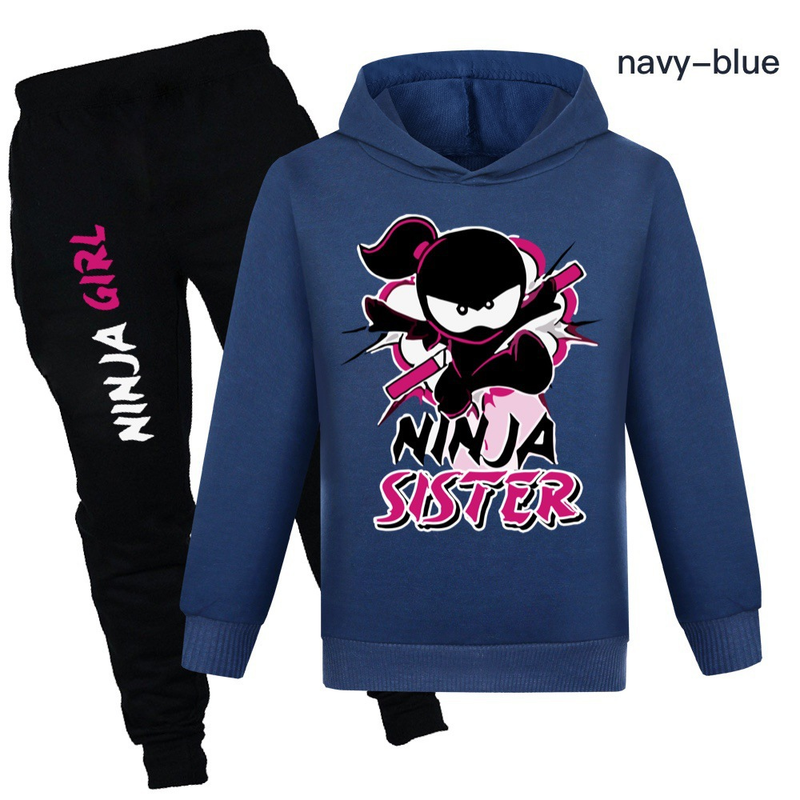 Σετ Πουλόβερ Ninja Kidz Άνοιξη-Φθινόπωρο Μόδα Casual Ρούχα για Αγόρια και Κορίτσια + Παντελόνι Casual_voghion.com