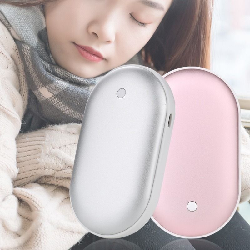 Riscaldatore portatile 2 in 1 e scaldamani con power bank, 5000 mAh, ricaricabile tramite USB, riscaldamento rapido, regalo per viaggi invernali all'aperto_voghion.com