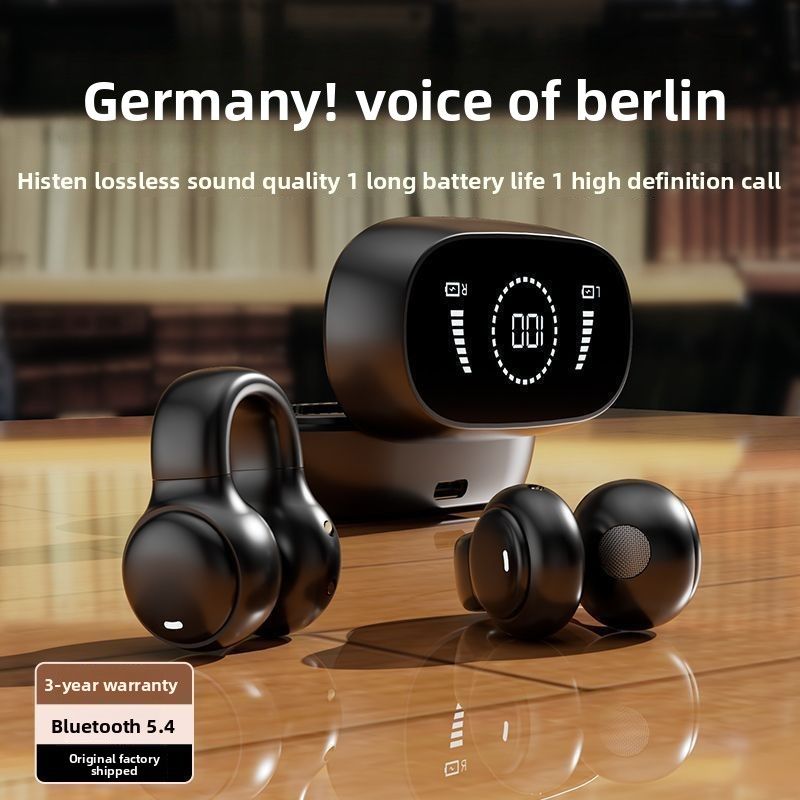 Germania Berlino Originali Auricolari Bluetooth Wireless Veri Stile Clip 2024 Nuovi Sport Conduzione Ossea Aperti Non In-Ear_voghion.com