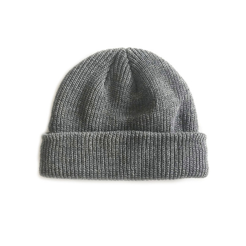 Pullover ius internet red universal couple knitted simple monochrome round top landlord melon skin wool hat_voghion.com