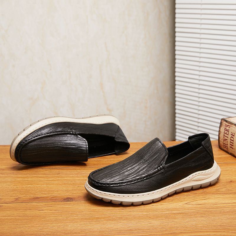 New set of foot comfortable bean shoes flat light breathable men's casual shoes_voghion.com