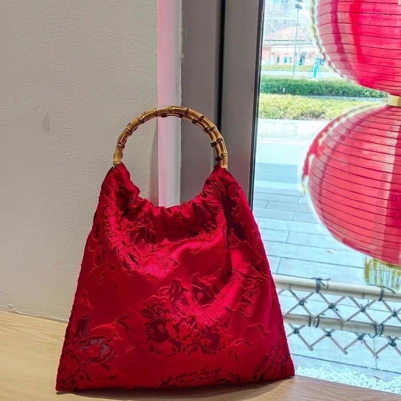 Nuova borsa in stile cinese con nodo di bambù, fatta a mano, farfalla, cheongsam, Hanfu, borsa rossa per fidanzamento, decorazione per matrimonio_voghion.com