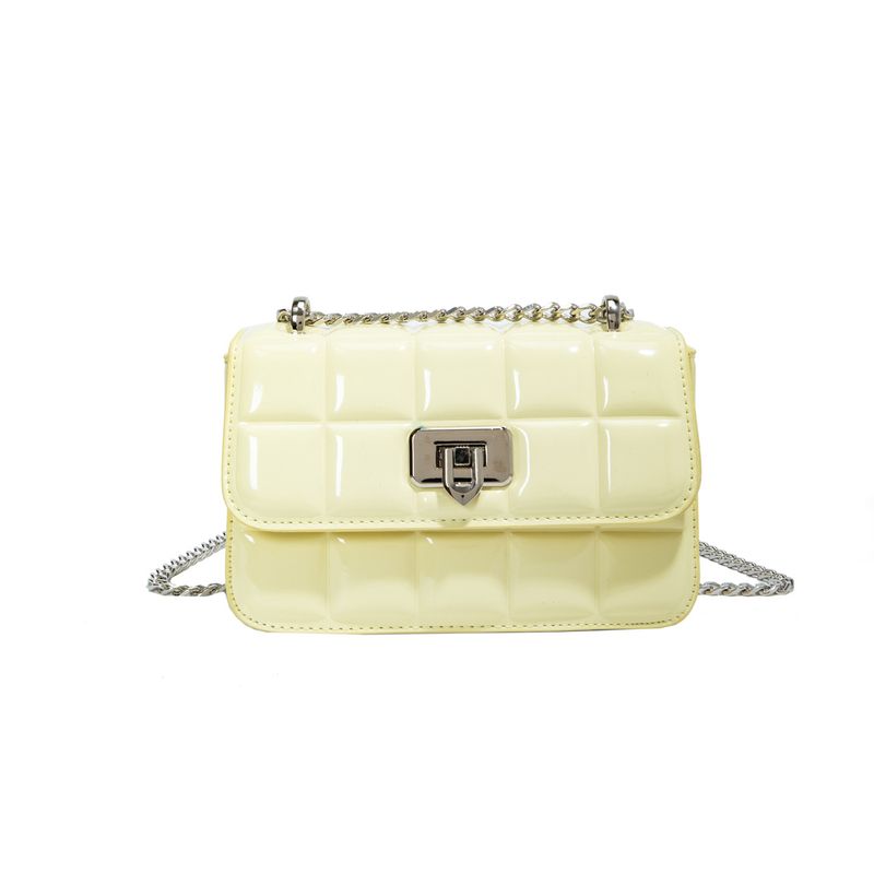 Gift Texture Press Shell Chain Crossbody Textured Patent Leather New Fashion Internet Celebrity Bag For Women_voghion.com