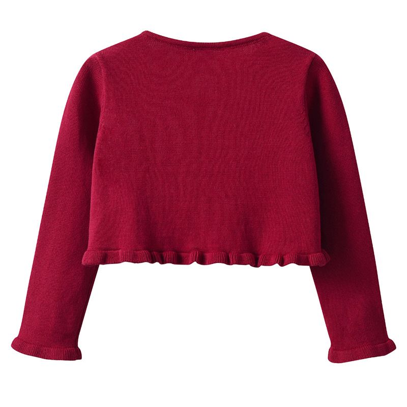 Baumwoll-Cardigan für Mädchen mit verstecktem Knopf – Leichter Prinzessinnen-Überwurf für Frühling und Herbst (90 cm – 160 cm, 3 klassische Farben)_voghion.com