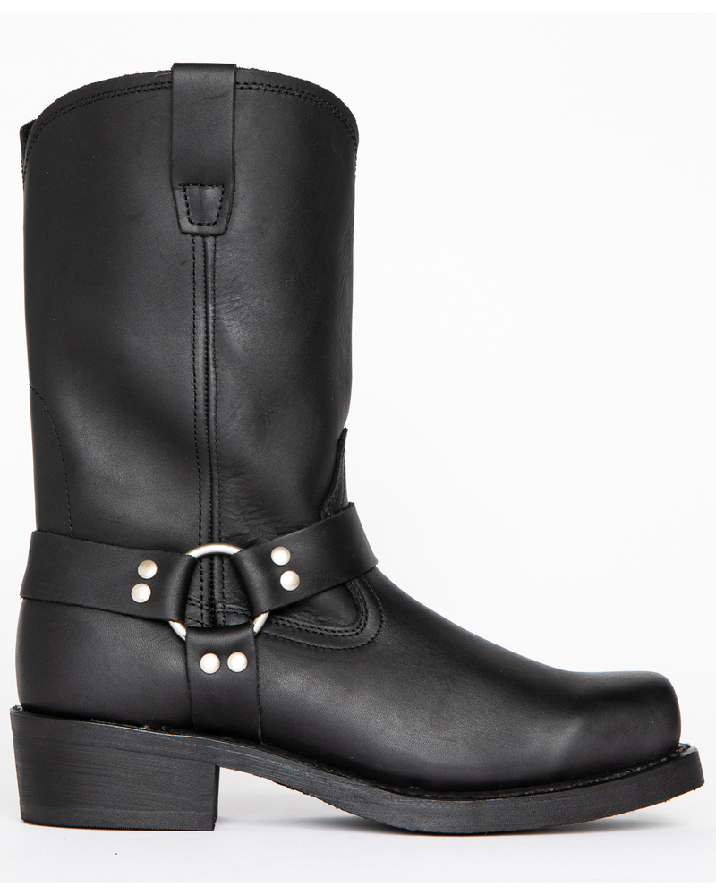 Herrenschuhe Cowboystiefel mit Holzabsatzsohle, 4,5 cm hohe Stiefel, quadratische Herrenstiefel_voghion.com
