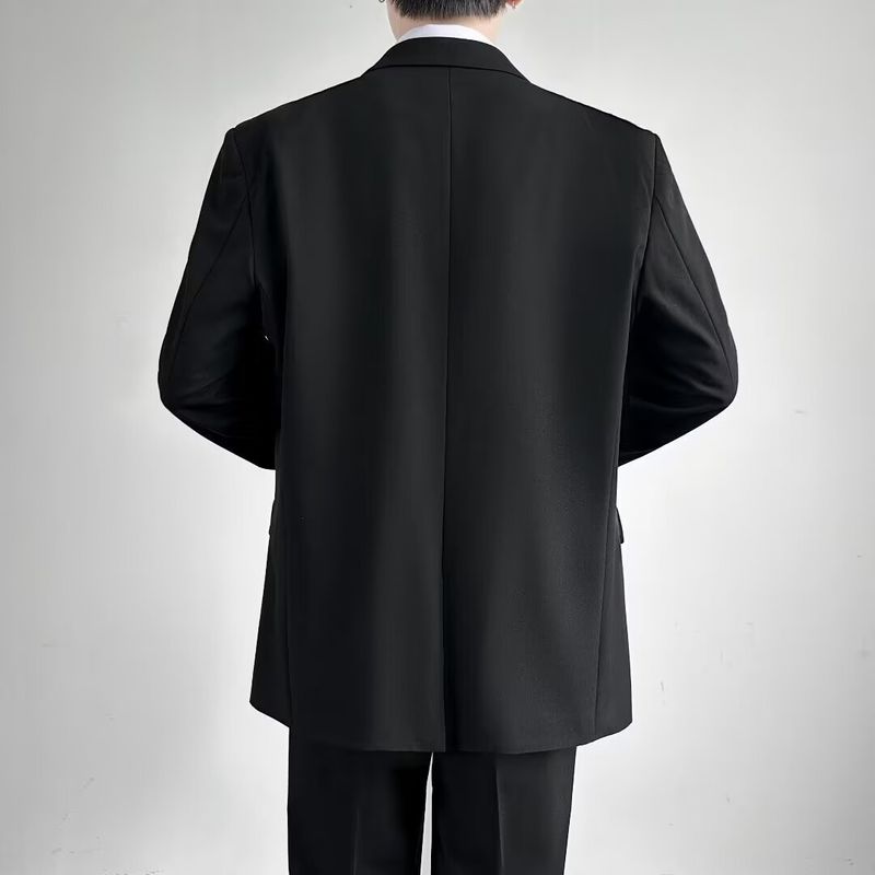Trendy new suit men's top loose jacket men's spring and autumn versatile casual suit uniform_voghion.com