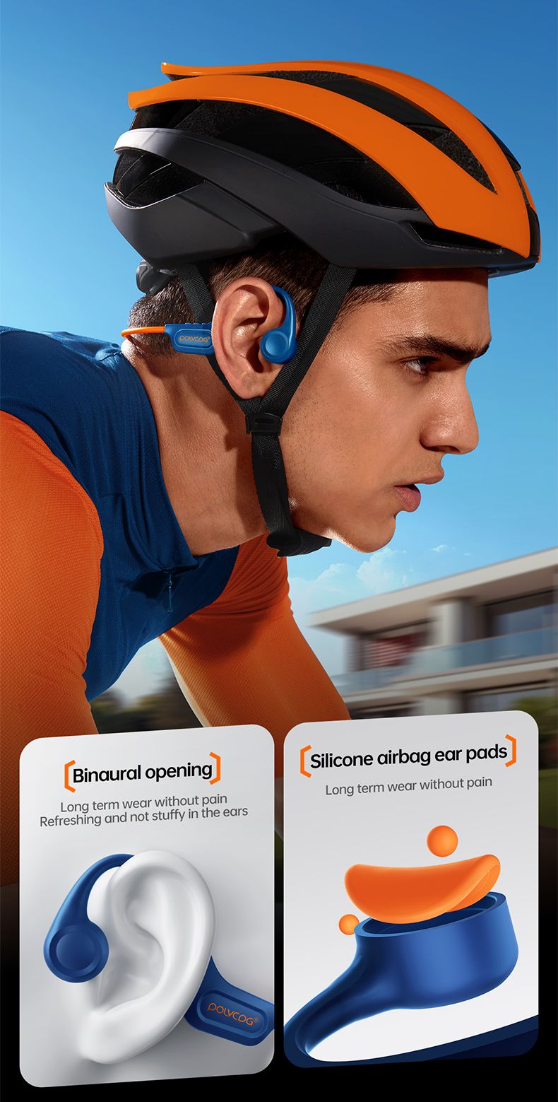 Bone Conduction Bluetooth Earphones 32GB Memory IPX6 Sweatproof And Rainproof Bicycle Sports Earphones X15_voghion.com