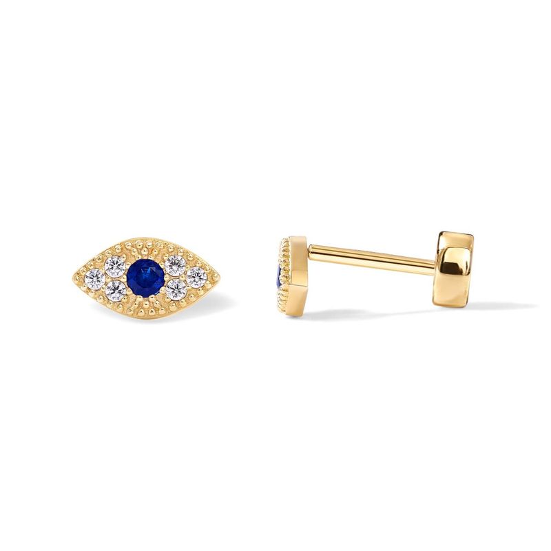 Echtgold-Messing-Galvanisierung, personalisiertes Nischendesign, eingelegte Zirkonia-Ohrringe in Palmenblütenform_voghion.com
