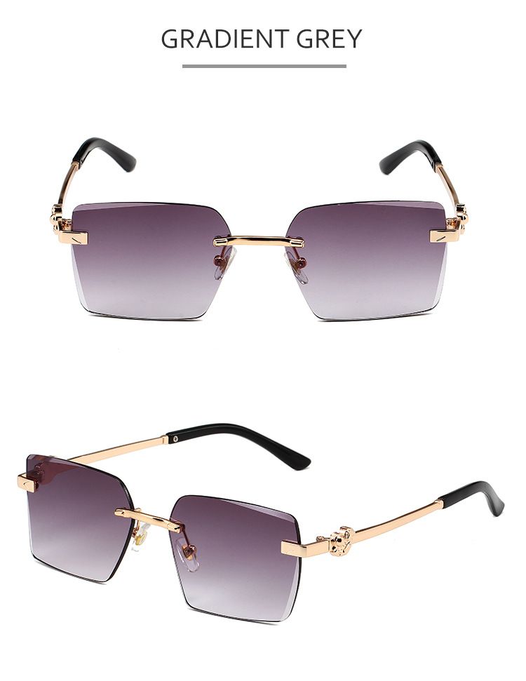 Unisex Ka kodu metallist kaarduvate läätsedega päikeseprillid polügon ääristeta lõikeserva päikeseprillid mood meeste ja naiste prillid_voghion.com