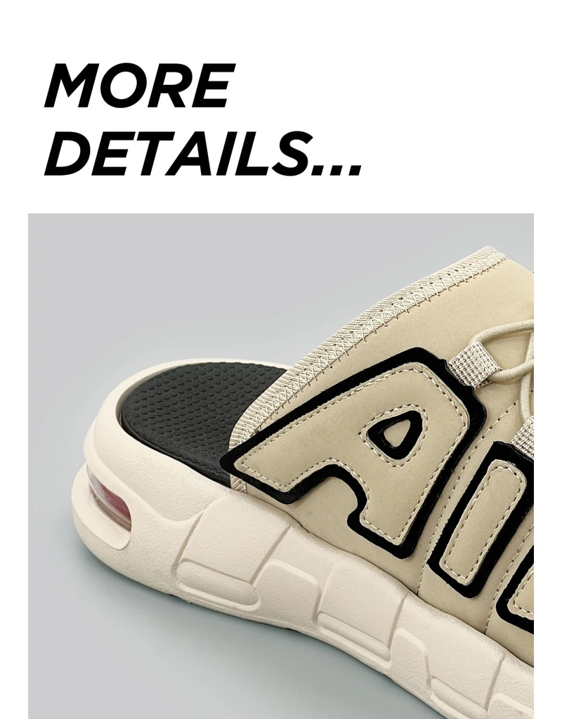 Summer Sneakers Slippers Air Sports Slipper Thick Sole Beach Sandals Cloud Slides Flat Non slip Outdoor Men Flip Flops_voghion.com