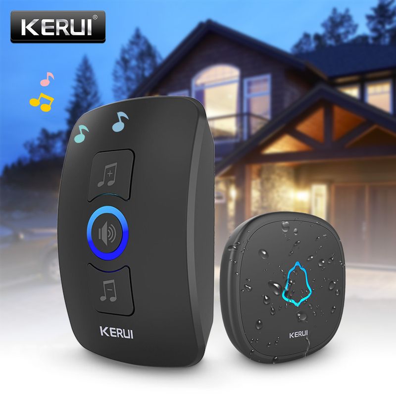 KERUI M525 Wireless Spain Stock 433Mhz Home Security Waterproof Touch Button 150M Long Distance Smart Welcome Doorbell_voghion.com