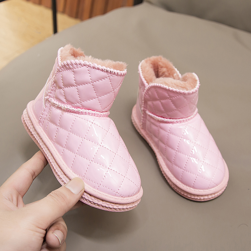 Mädchen-Schneestiefel, leicht, rutschfest, mittelhohe Winterschuhe für kleine und große Kinder_voghion.com