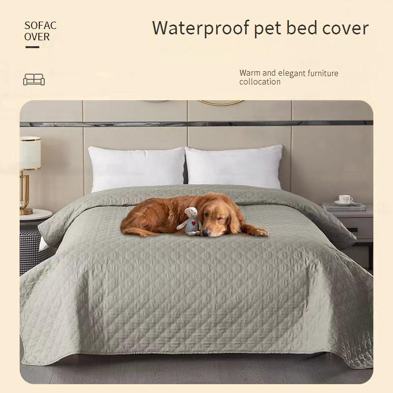 Waterproof & Non-Slip Pet Bed Mat - Quilted Dog & Cat Pad With Shamrock Design (Machine Washable, Soft & Comfortable)_voghion.com