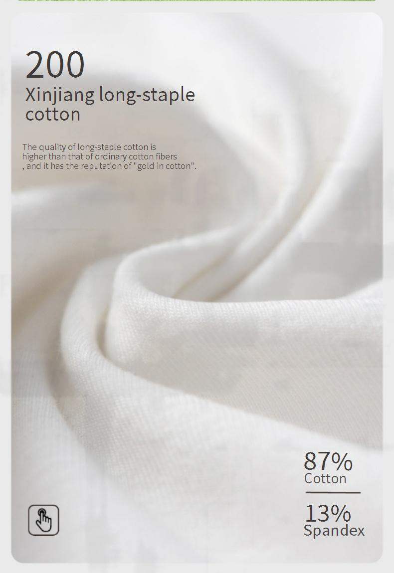 Sous-vêtements pour hommes haut de gamme en coton 200 fibres longues, boxer sans couture, taille moyenne, antibactérien, acide polylactique, entrejambe_voghion.com