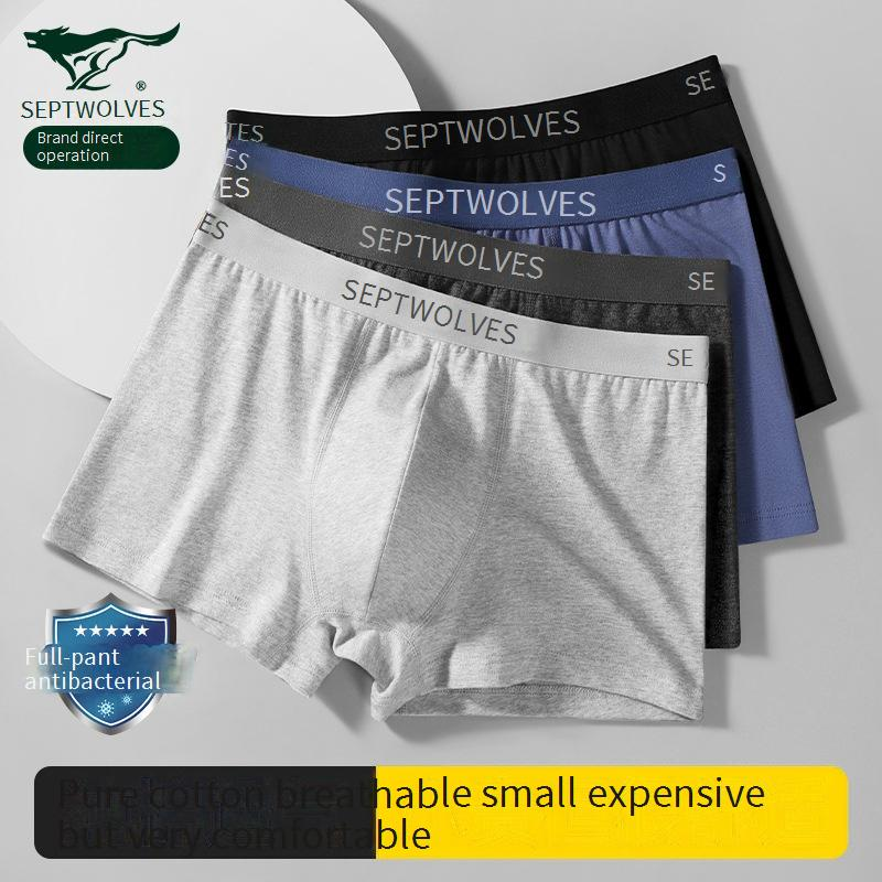 Lot de 4 boxers pour homme en graphène antibactérien, en coton et ammoniac, gris_voghion.com