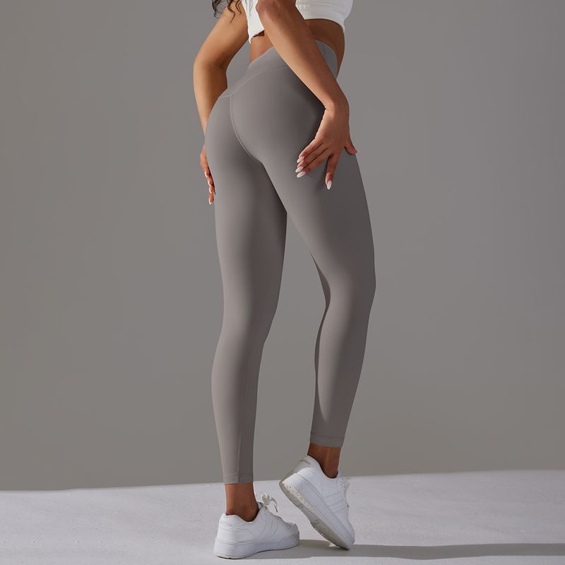 Women's High Waist Sports Tights Plus Thick Velvet Nude Yoga Pants To Lift Hips And Thin Abdomen Fitness Pants_voghion.com