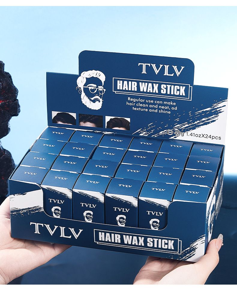TVLV Wosk do stylizacji włosów dla mężczyzn Mocny lakier do włosów Zapach Gładki utrwalony wosk do włosów w sztyfcie Żel 40g_voghion.com