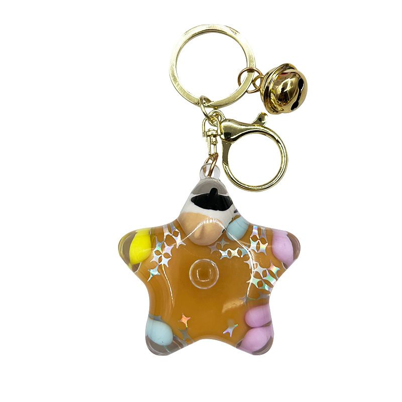 Porte-clés bouteille de sable liquide en forme de chat mignon pour femmes, pendentif de sac à dos créatif de dessin animé, petit ornement exquis pour enfants_voghion.com