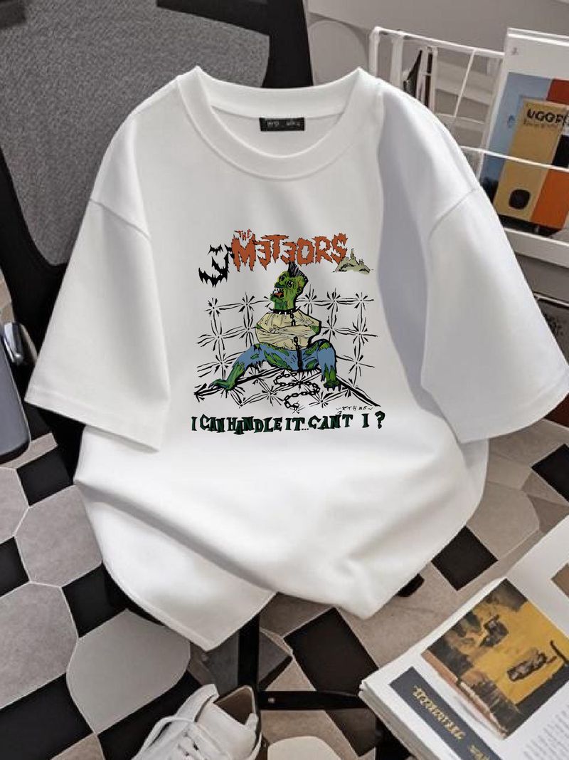 Koszulka z nadrukiem Meteors dla fanów zespołu Bawełna Biała S-2345XL Koszulka unisex S3183 Top do noszenia na co dzień Miękka, uniwersalna, graficzna, uliczna, swobodna, lekko_voghion.com