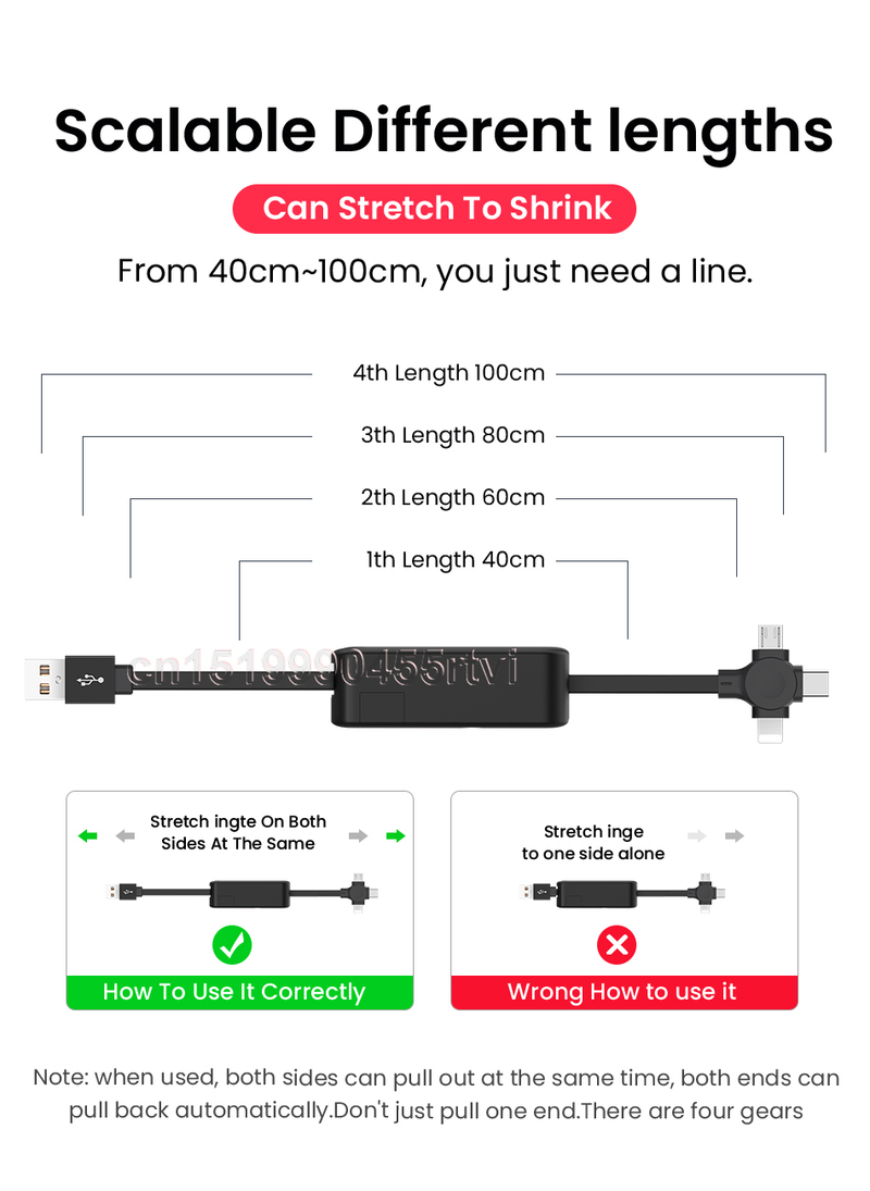 Retractable 4in1 USB Type C Micro USB for iPhone 14 13 12 11 Pro With Phone Stand 3in1 2in1 Charging Charger harging harger_voghion.com