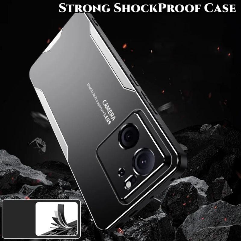 Custodia antiurto per Xiaomi 13T 12T 11T 10T 13 12X 12 11 Pro Note 10 9 Lite 5G NE 11i Ultra 10S Metallo spazzolato Alluminio_voghion.com