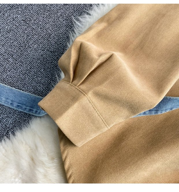Damen Jeans Patchwork Reverskleed_voghion.com