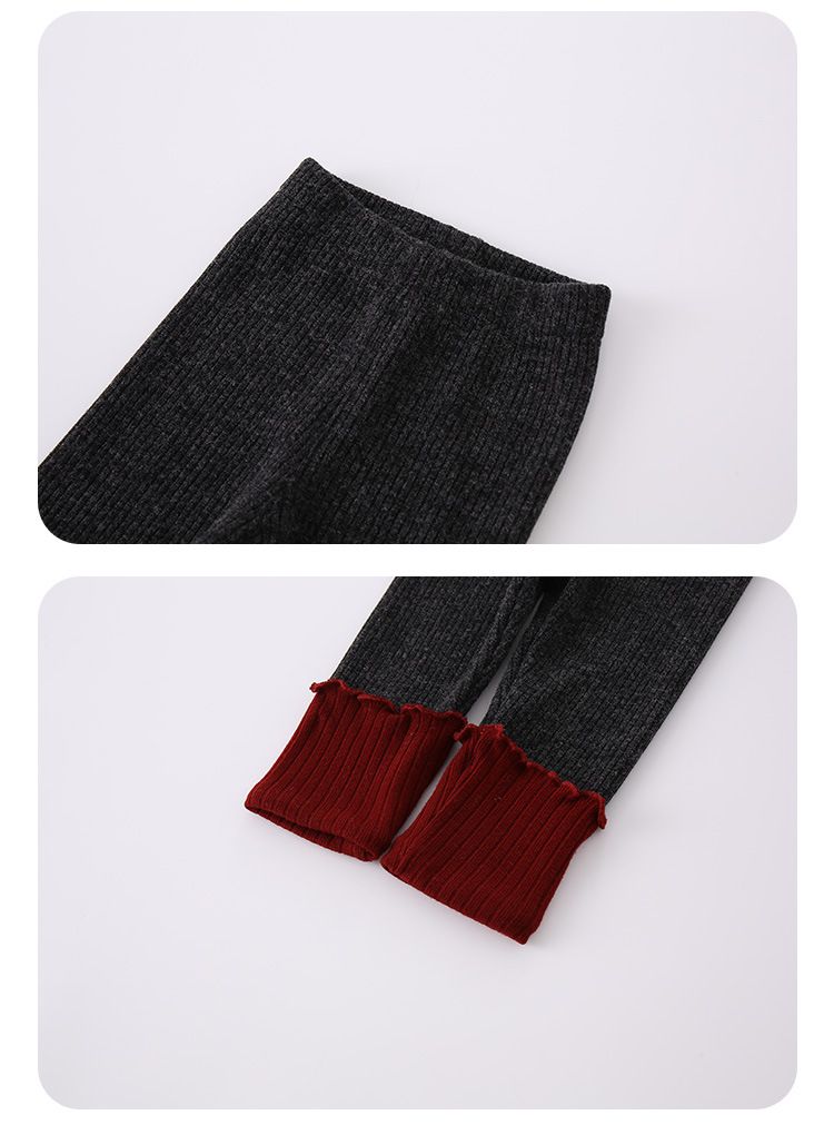 Maglione per bambine 2025 Nuovo scialle di colore contrastante Pullover per bambini Neonata Autunno Maglione lavorato a maglia per bambina Autunno e inverno_voghion.com