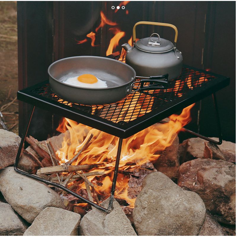 Foldable Camping Table - Portable Mesh Top Outdoor Side Table | Lightweight Aluminum Frame For Picnic/BBQ/Tent_voghion.com
